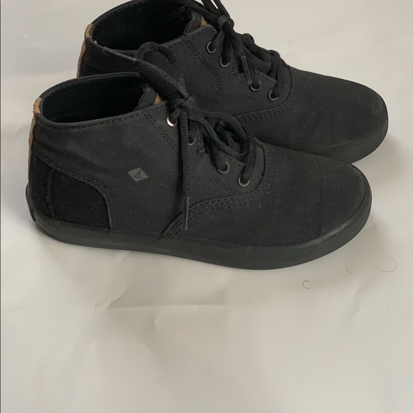 Sperry SP-Wahoo Mid Black Kids Size 13 M - Picture 2 of 8